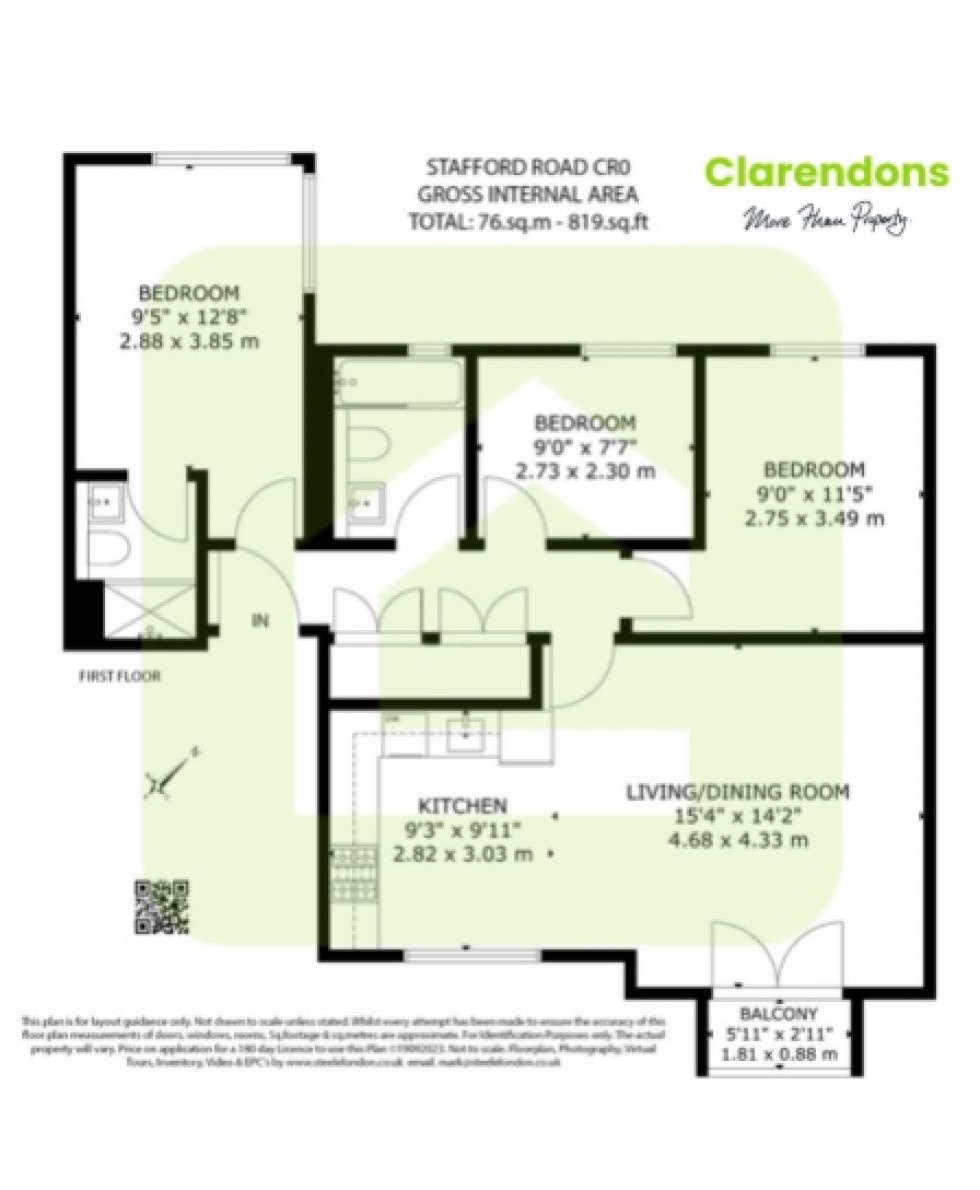 Floorplan for Croydon, Surrey, CR0